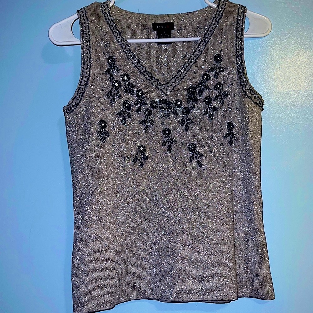 Vintage Evie top with beaded decals